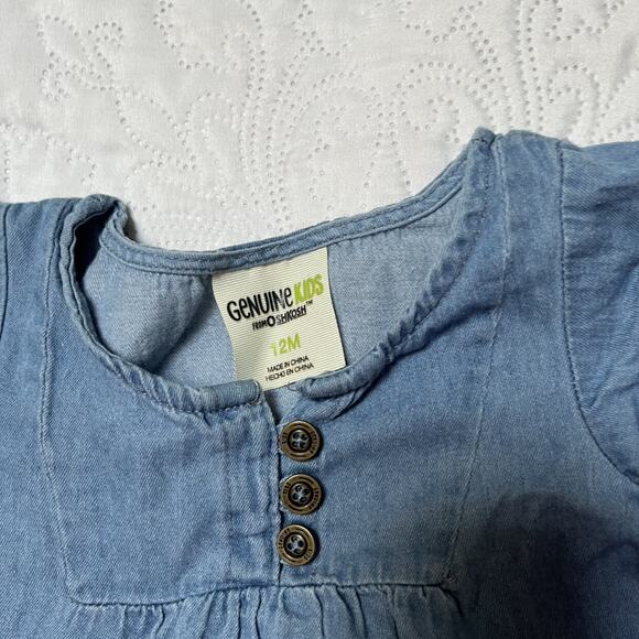 Genuine Kids Chambray Pom Shirt 12m - Picture 4 of 4